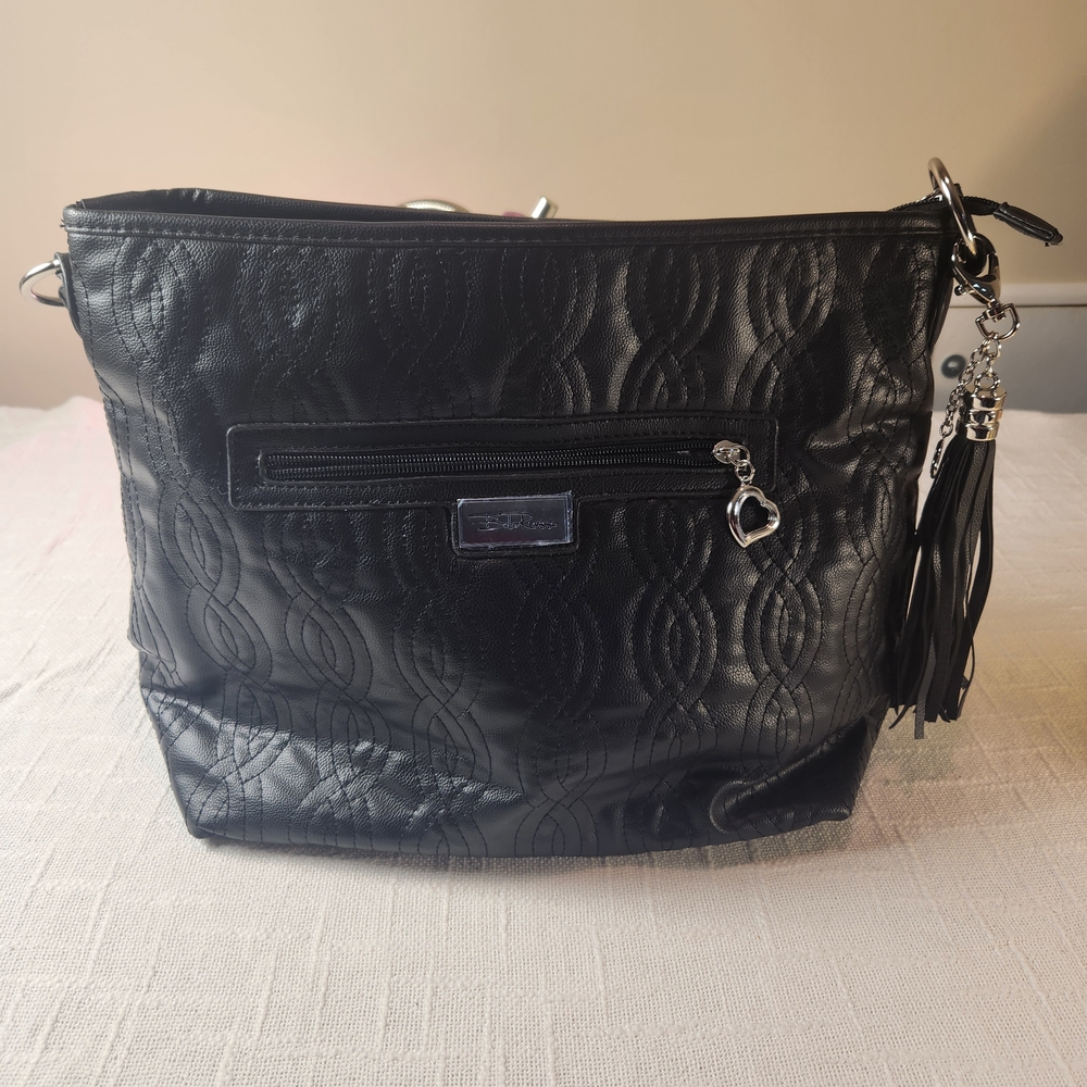 Bella Russo Elegant Black Quilted Women's Bag